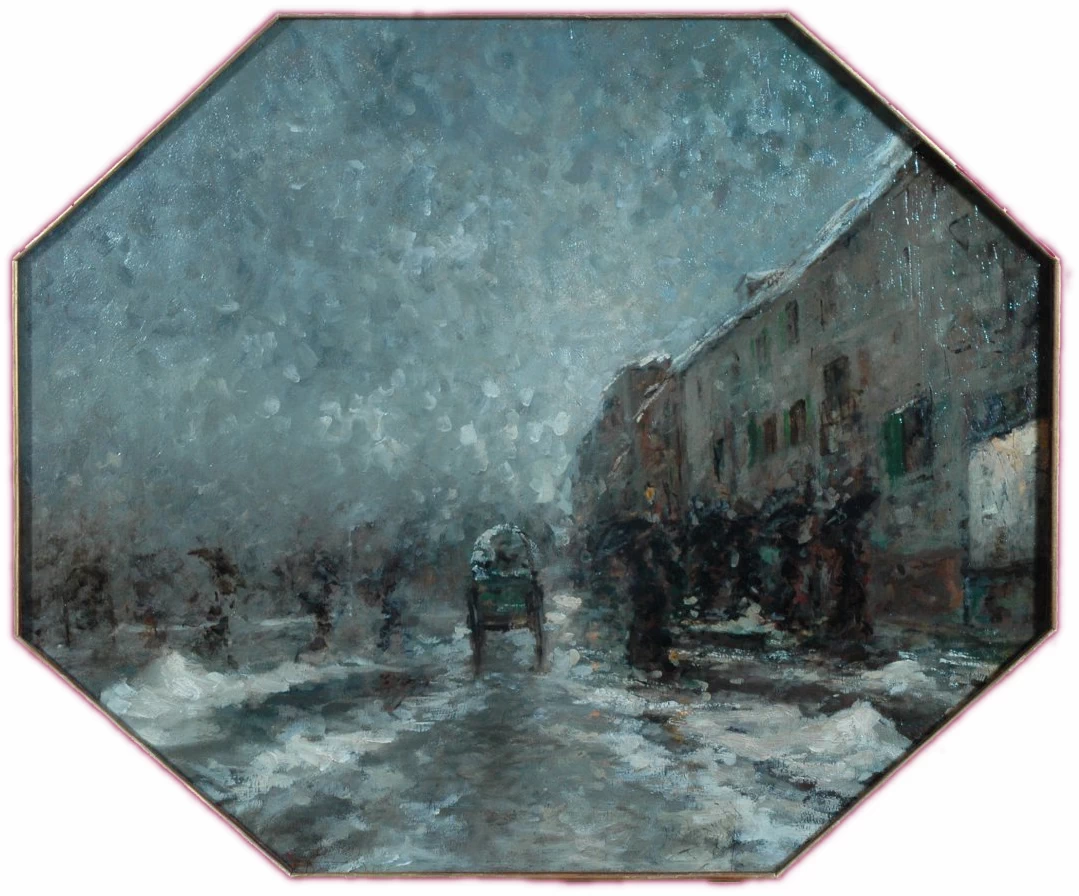 Donne sotto la neve al Carrobbio